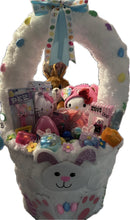 Load image into Gallery viewer, Bunny Easter Basket XL filled Hello Kitty toys and Easter sweet treats (candy) variety
