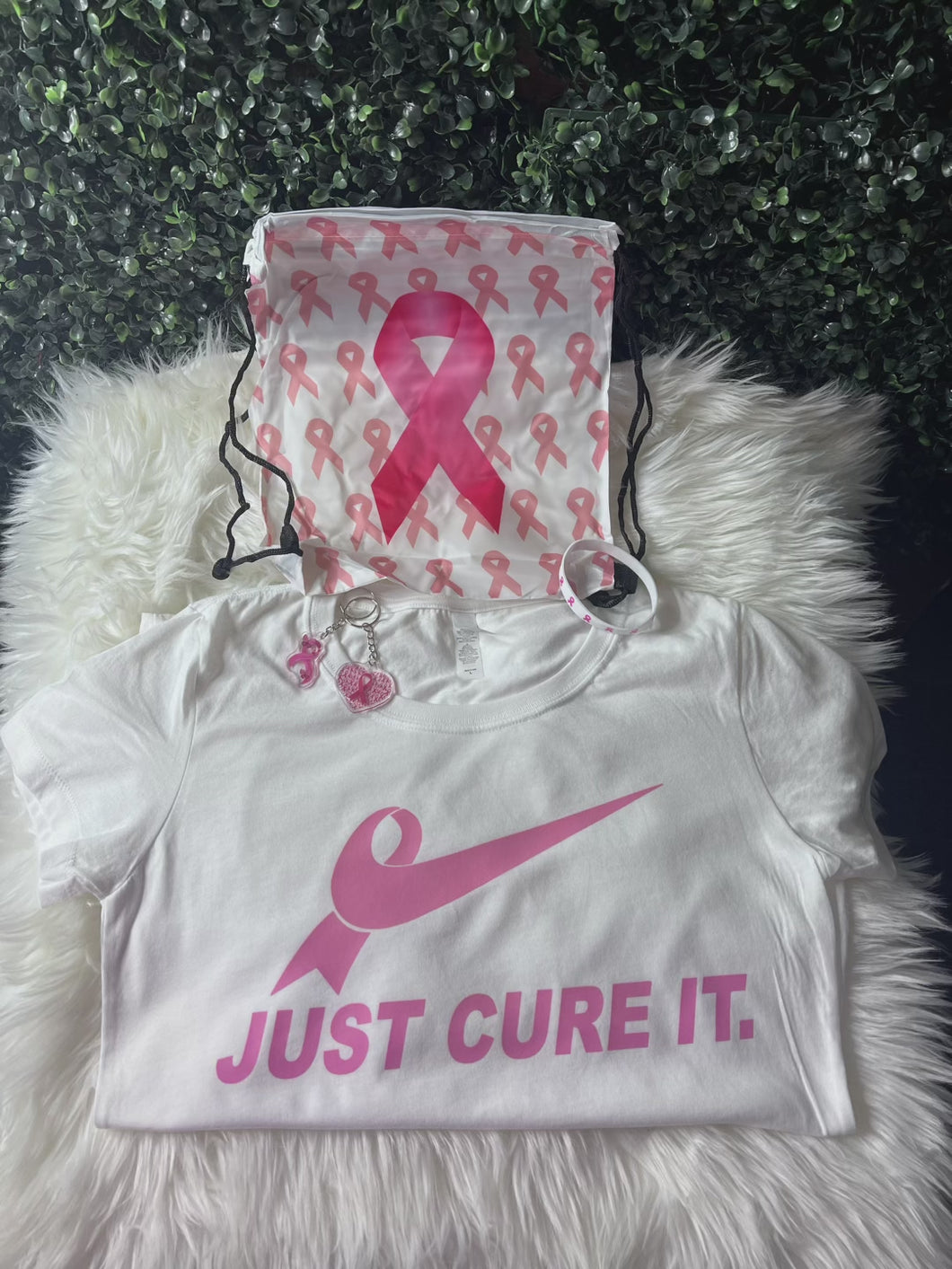 Breast Cancer Tshirt-bundle/w socks or w/o