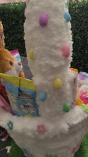 Load and play video in Gallery viewer, Bunny Easter Basket XL filled Hello Kitty toys and Easter sweet treats (candy) variety
